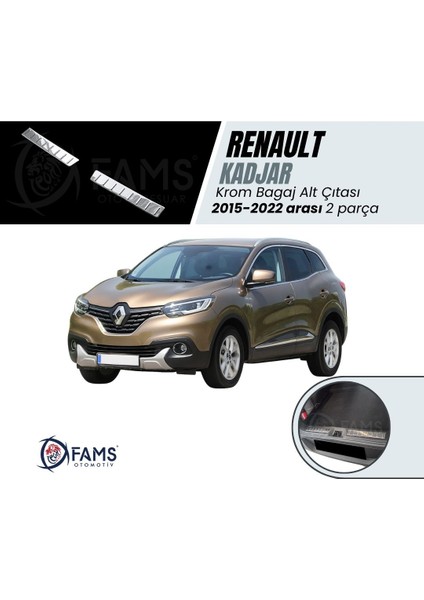 Renault Kadjar 2015-2022 Arası Bagaj Iç Eşik Koruma 2 Prç. P.çelik Parlak