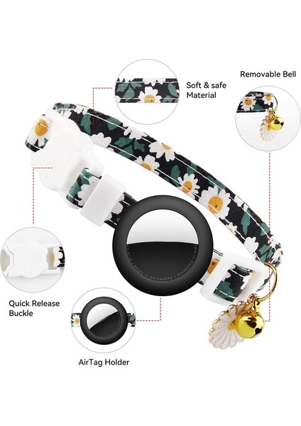 Hava Etiketi Kedi Yaka, Kedi Yaka, Silikon Tutucu ile Yavru Kedi Yaka Kırılma, Kız Çocuk Için Siyah (Yurt Dışından) fırsatları