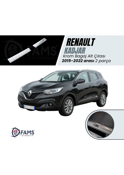Renault Kadjar 2015-2022 Arası Bagaj Iç Eşik Koruma 2 Prç. P.çelik Taşlı