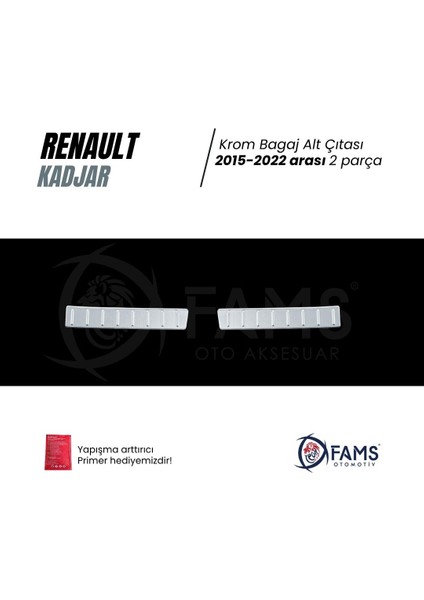Renault Kadjar 2015-2022 Arası Bagaj Iç Eşik Koruma 2 Prç. P.çelik Taşlı fiyatları