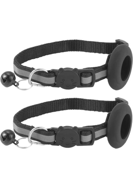 2 Paketi Kedi Yaka, Hava Etiketi Için Güvenlik Tokası ve Elma Havası Için Çıkarılabilir Çan ile Küçük Evcil Hayvan Yaka Siyah (Yurt Dışından) modelleri