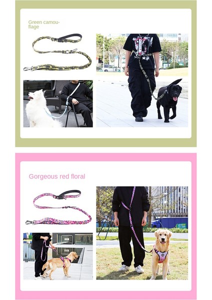 Pet Dog Patlamalı Tasma Pet Pet Tasma Bel Crossbody Free Hands Köpek Tasma Mavi Pembe Gradyanı (Yurt Dışından) indirimleri