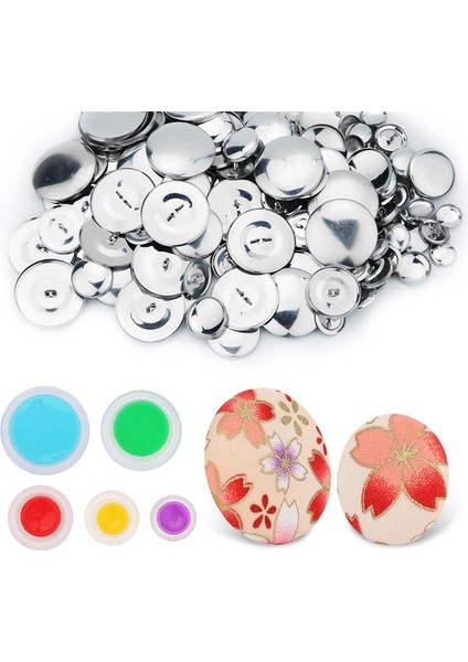 100PCS Düğmesi Kapakları, 5 Farklı Boyutlu Düğmeli Kapak Düğmesi ve Kendi Düğmenizi Yapmak Için Araçlar (Yurt Dışından) fiyatları