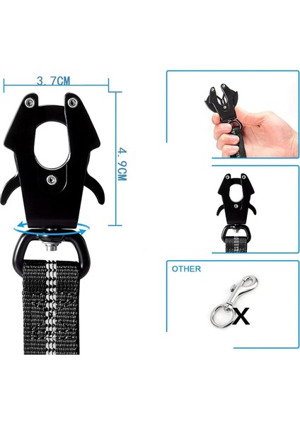 Ağır Hizmet Tipi Taktik Elastik Köpek Tasması Tasma No-Pull Köpek Tasması Yansıtıcı Şok Emici Evcil Hayvan Tasması Büyük Köpek Tasması Haki (Yurt Dışından) modelleri