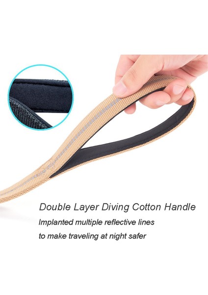 Ağır Hizmet Tipi Taktik Elastik Köpek Tasması Tasma No-Pull Köpek Tasması Yansıtıcı Şok Emici Evcil Hayvan Tasması Büyük Köpek Tasması Haki (Yurt Dışından) indirimleri