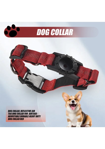 Köpek Yakası, Yansıtıcı Hava Etiketi Elma Havaleleri Için Köpek Yakası - Ayarlanabilir Dayanıklı Ağır Hizmet Tipi Köpek Yakası Kırmızısı (Yurt Dışından) fırsatları