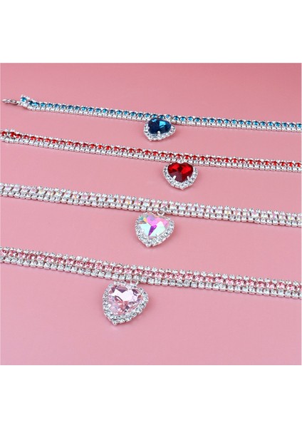 Köpek Parlak Rhinestone Yaka Kedi Kalp Elmas Takı Kolye Pet Bling Prenses Yakası Yavru Yavru Malzemeler Aksesuarlar, C (Yurt Dışından) fiyatları