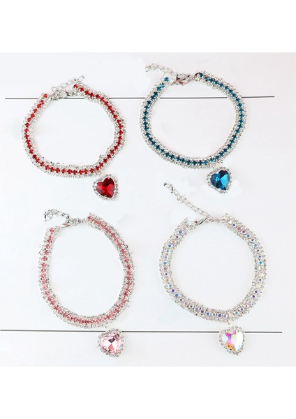Köpek Parlak Rhinestone Yaka Kedi Kalp Elmas Takı Kolye Pet Bling Prenses Yakası Yavru Yavru Malzemeler Aksesuarlar, C (Yurt Dışından) fırsatları