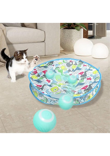 Etkileşimli Kedi Oyuncakları Otomatik Kedi Topu Kedilerin Kendilerini Eğlendirmek ve Can Sıkıntısını Rahatlatmak Için Büyülü Bir Araç (Yurt Dışından) modelleri