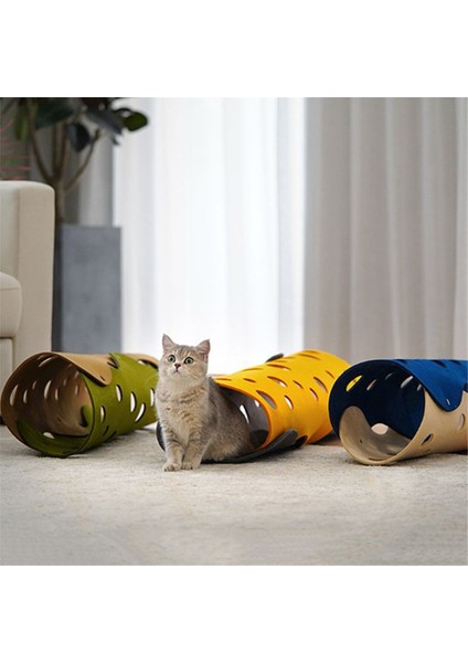 Şekiller Ekleme Kedi Tüneli Keçe Pom Yuvası Deforme Olabilen Kedi Oyuncak Tüp Ev Diy Etkileşimli Evcil Hayvan Pusscat Yatak Paspaslar C (Yurt Dışından) modelleri