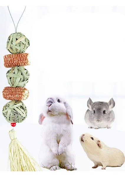 6pcs Doğal Saman Topu Asılı Ipi, Can Sıkıntısı Hamster Aksesuarlarını Rahatlatmak Için Evcil Tavşan Azı Dişleri Oyuncaklar Evcil Hayvan Ürünleri (Yurt Dışından) indirimleri