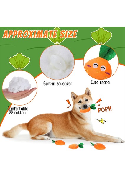 Köpek Squeaky Havuç Köpek Oyuncakları Peluş Dolgulu Yumuşak Köpek Çiğneme Oyuncakları Etkileşimli Evcil Hayvan Malzemeleri Küçük Orta Köpek Diş Bakımı (Yurt Dışından) fiyatları