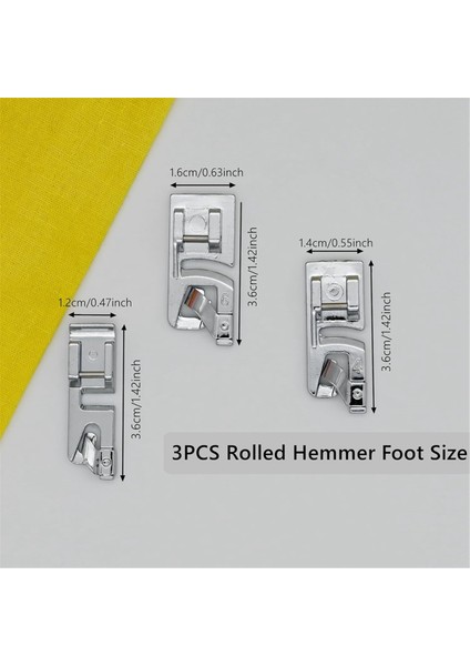 Dikiş Makinesi Için Dikiş Haddelenmiş Baskı Ayağı 10 Pcs, Dikiş Makinesi Hanehalkı Için Kılavuz Dikiş Ayağı Dikiş Aksesuarları (Yurt Dışından) fırsatları