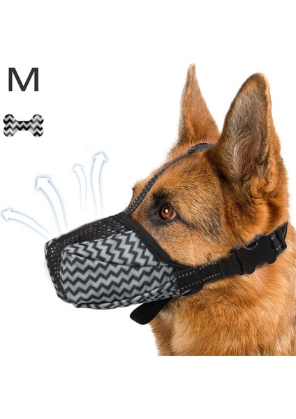 Köpek Namlu, Orta Büyük Boyutlu Köpekler Için Hava Ağı Nefes Alabilen Namlu Anti ve Isırma Havlama Çiğnemesini Önlemek, Yumuşak Namlu M (Yurt Dışından) indirimleri