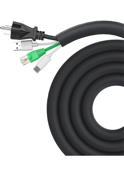 Köpek ve Cat Cord Koruyucusu 10FT, Kablo Korusu Yönetimi Için Kablo Kılıfı, Kabloları 1 Inç Çiğneyen Evcil Hayvanlardan Korur (Yurt Dışından)