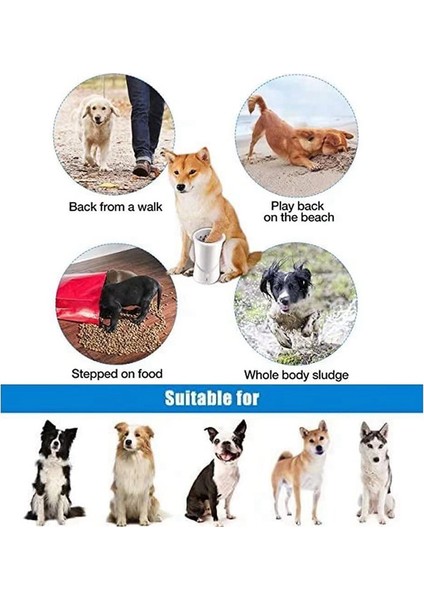 Otomatik Köpek Pençe Temizleyici Taşınabilir Pet Pençe Pençe Kupası USB Şarj Pet Pet Tımar Fırçası Kediler Için Silikon Kıl ile (Yurt Dışından) indirimleri