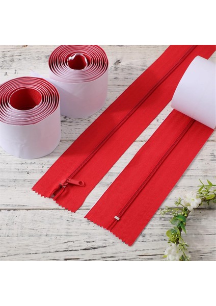 4 Adet Toz Bariyer Fermuarı, 7ft x 3in Kendi Kendine Yapışkan Muşamba Çift Fermuar Anında Kapı Toz Koruması Kaplama Kesici ile (Yurt Dışından) fırsatları