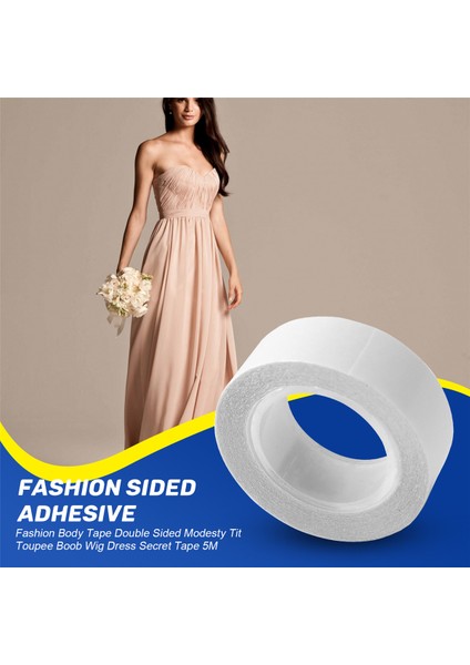 Moda Bant Çift Taraflı Alçakgönüllülük Toupee Boob Peruk Elbise Gizli Bant 5m (Yurt Dışından) fırsatları