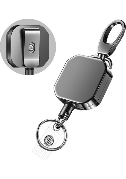 2 Paket Ağır Dermi Metal Geri Çekilebilir Rozet Sahipleri Karabaşık Anahtar Kemeri Kemer Rozeti Makaraları Klips Anahtar Yüzük Kimlik Kartı Tutucu (Yurt Dışından) fiyatları