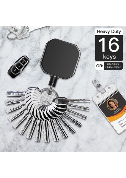 2 Paket Ağır Dermi Metal Geri Çekilebilir Rozet Sahipleri Karabaşık Anahtar Kemeri Kemer Rozeti Makaraları Klips Anahtar Yüzük Kimlik Kartı Tutucu (Yurt Dışından) indirimleri