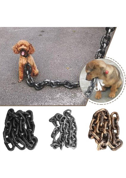 Köpek Çekiş Halat Simülasyon Kalın Zincir Büyük Demir Zincir Komik Şaka Köpek Yürüyüş Evcil Hayvan Malzemeleri Siyah (Yurt Dışından) indirimleri
