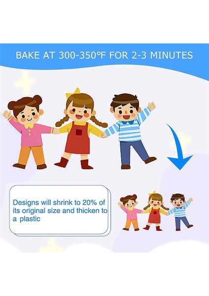 Plastik Sayfalar Shrink Plastik Kağıt Kiti Berrak Isı Shrinky Art Film Dinks Kağıt Anahtar Aksesuarları (Yurt Dışından) fırsatları