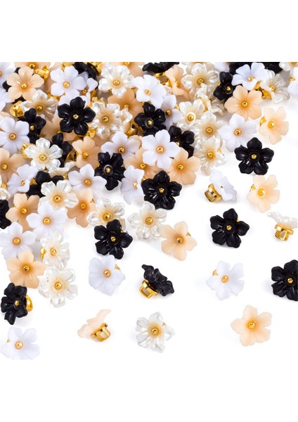 100PCS 12.5mm Plastik Çiçek Şekli Dikiş Düğmeleri El Sanatları Yapımı, Kıyafetler ve Dıy Projeleri, Not Defteri Dekorasyonu (Yurt Dışından)