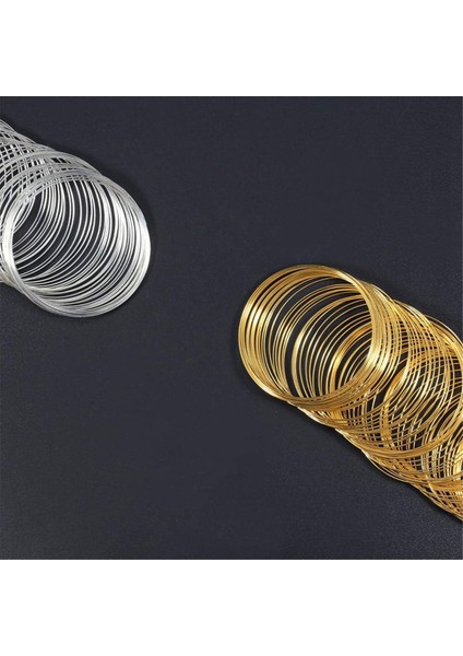 200 Troops Bellek Teli Bilezik Yapmak Altın Gümüş Tonu Takı Tel Bellek Boncuk Teli Mücevher Yapımı (Yurt Dışından) modelleri