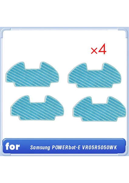 Samsung Powerbot-E VR05R5050WK Elektrikli Süpürge Aksesuarları Temizleyici Parçalarının Değiştirilmesi Için 4 Adet Temizleme Bezi (Yurt Dışından)