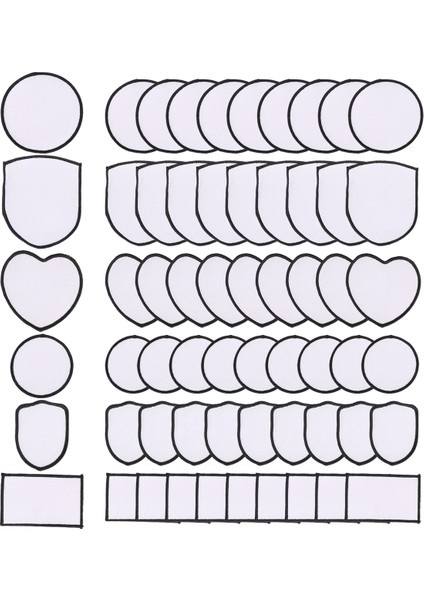 60PCS Süblimasyon Boşluklar Yamalar Kumaş Demir-On Yama Boşlukları Dıy Şapkalar Için Boş Yamaları Onarın Gömlekler Ayakkabı Malzemeleri (Yurt Dışından)
