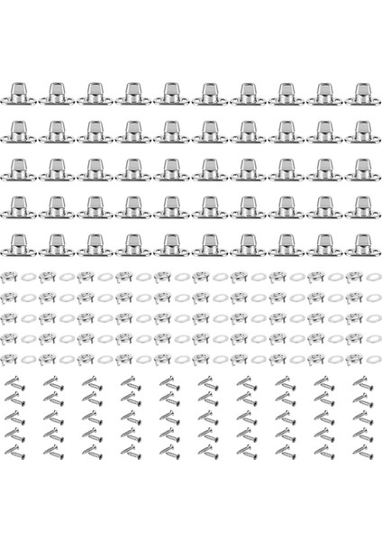 50PCS Set Sınıfı Twist Kilit Bağlantıcılar Dönüş Düğmesi Gözleri ve Saplamaları, Tuval Deniz Bağlantı Elemanları Dönüş Düğmesi (Yurt Dışından)