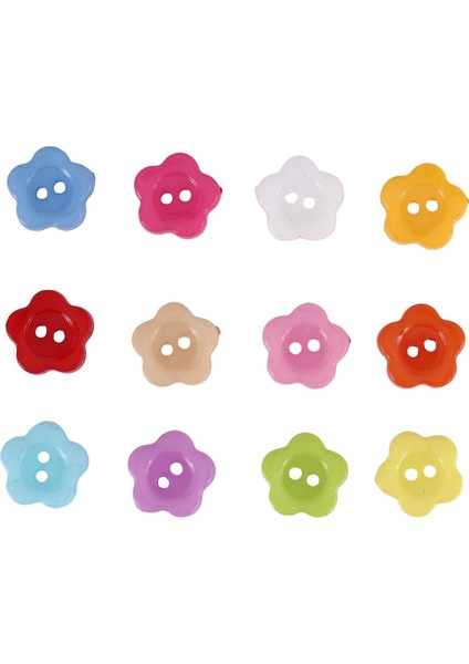 100 Pc/lot Plastik Düğmeleri Dikiş Diy Araç Çıkarma Çocuklar Erik Çiçeği (Yurt Dışından)