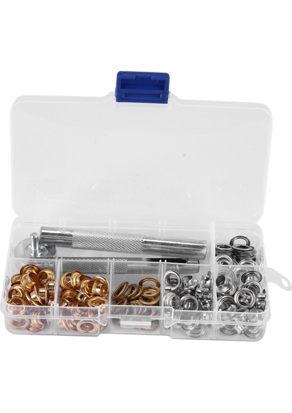 100 Set 1/4 Inç Grommet Kit Gromets Gözetleri 3 Adet ile Takım Kiti Takma Kiti, 2 Renk (Yurt Dışından) modelleri