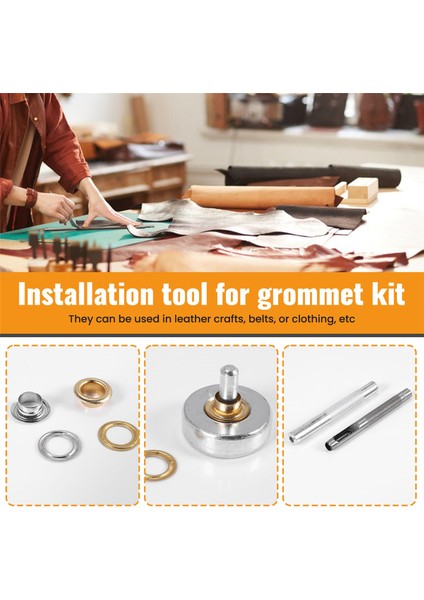 100 Set 1/4 Inç Grommet Kit Gromets Gözetleri 3 Adet ile Takım Kiti Takma Kiti, 2 Renk (Yurt Dışından) indirimleri