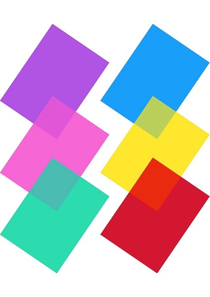 6 Renkli Film Paketi Jel, Şeffaf Renkli Film, Lambalar Için Isıya Dayanıklı, Renkli Filtre (30 x 21 Cm) (Yurt Dışından)