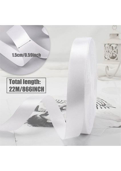 4pcs Beyaz Şerit, Hediye Sarma, Balon, Dikiş, Kek Dekorasyonu Için Ipek Şeridi Üretmek Için 15MMX22M Şeritler (Yurt Dışından) fiyatları