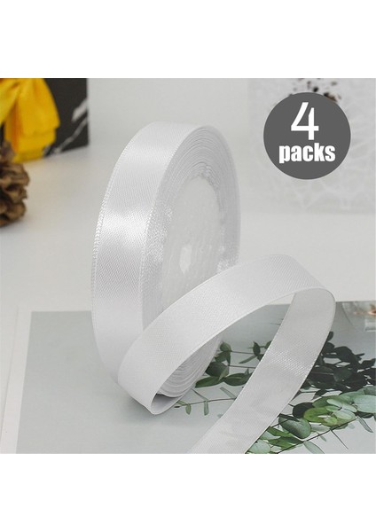 4pcs Beyaz Şerit, Hediye Sarma, Balon, Dikiş, Kek Dekorasyonu Için Ipek Şeridi Üretmek Için 15MMX22M Şeritler (Yurt Dışından) modelleri