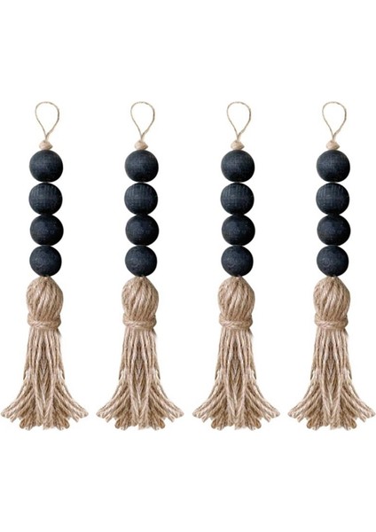 Closet Art Craft Farmhouse Rustik Ahşap Boncuk Çelenk Ev Dekoru Asılı Çekmece Knob Hediye Kolye Kapı Tassel (Yurt Dışından)