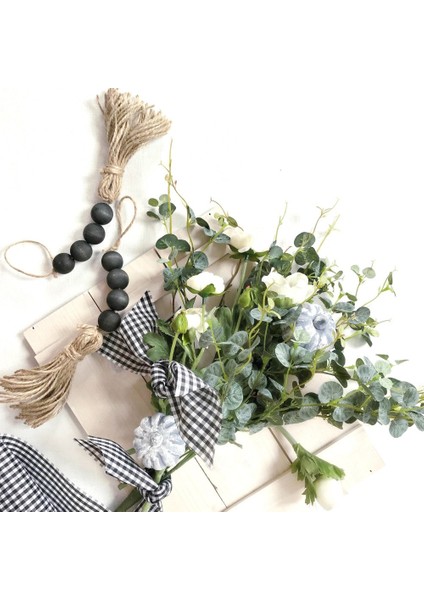 Closet Art Craft Farmhouse Rustik Ahşap Boncuk Çelenk Ev Dekoru Asılı Çekmece Knob Hediye Kolye Kapı Tassel (Yurt Dışından) fiyatları