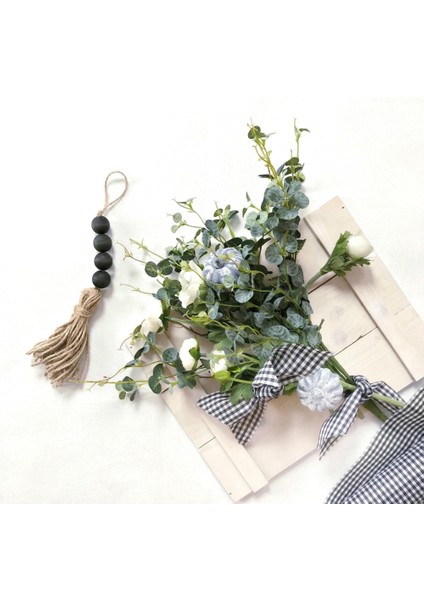 Closet Art Craft Farmhouse Rustik Ahşap Boncuk Çelenk Ev Dekoru Asılı Çekmece Knob Hediye Kolye Kapı Tassel (Yurt Dışından) fırsatları