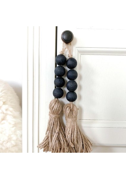 Closet Art Craft Farmhouse Rustik Ahşap Boncuk Çelenk Ev Dekoru Asılı Çekmece Knob Hediye Kolye Kapı Tassel (Yurt Dışından) indirimleri