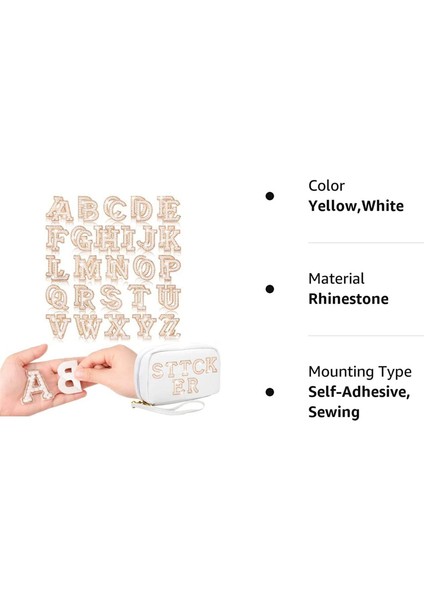 Inci Rhinestone Mektup Yamaları A-Z Bling Rhinestone Mektup Çıkartmaları Glitter Rhinestone Alfabe Aplike Mektup Çıkartma (Yurt Dışından) modelleri