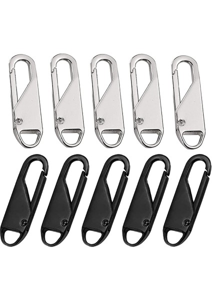Metal Yedek Fermuar (10 Parça), Zip Onarımı Için Metal Sekmeler, Kıyafetler, Bagaj, Bavul, Sırt Çantası, Dıy Zanaat Için (Yurt Dışından)