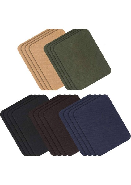 Yamalar Üzerinde Demir 20 Parça Ceket Jean Giysileri Yamalar Kit, 4.9 x 3.7 Inç, Karanlık Ürün Yelpazesi, 5 Renk (Yurt Dışından)
