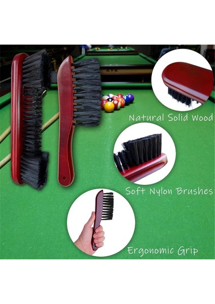 Bilardo Masası Fırça Seti Hafif Ahşap Saplı Temizleme Aleti Bilardo Masası Için Fırça ve Bıçak Fırçası (Yurt Dışından) fiyatları