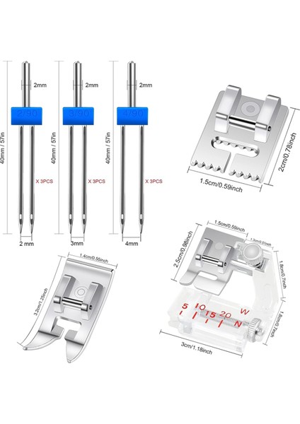 Preser Ayağı ile Çift Iğne Evrensel Ev Dikiş Makineleri Için Uygun Farklı Basınç Ayakları (Yurt Dışından) fiyatları