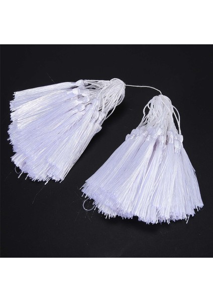 100PCS Beyaz 13CM/5 Inç El Yapımı Yumuşak Püsküllüler Dişi Mücevher Yapımı Için Yer Işareti Püskülleri, Dıy Projeleri, Yer Imleri (Yurt Dışından)