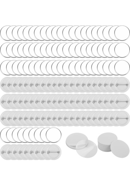 300 Set 32MM/1.25 Inç Boş Düğme Rozeti Parçaları Düğme Makinesi Için 58MM Düğme Parçaları, Dairesel Rozet Boş Düğme Pimleri (Yurt Dışından) modelleri