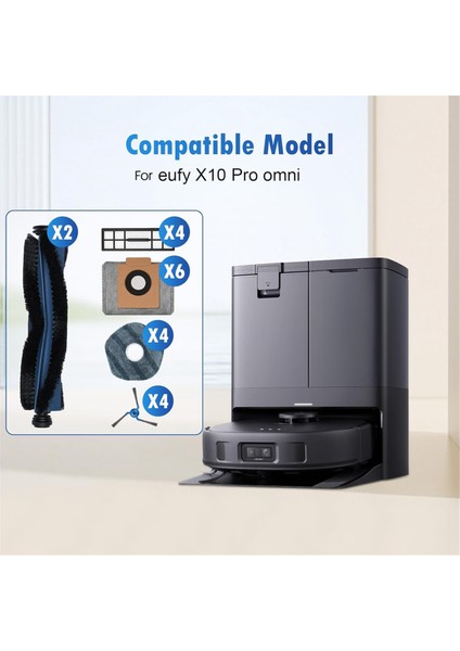 Eufy X10 Pro Omni Elektrikli Süpürge Ana Yan Fırça Hepa Filtresi Için (Yurt Dışından) modelleri