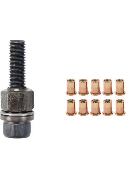 Manuel Perçin Vida Perçin Makinesi Perçin Somunu Alet Adaptörü 11 Adet M12 (Yurt Dışından)